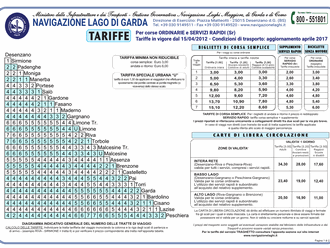 Cliccare per aprire pdf contenente le tariffe dei battelli in navigazione sul lago di Garda