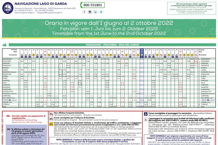 Cliccare per aprire pdf contenente orario dei battelli in navigazione sul lago di Garda valido dal 1 giugno 2022 al 2 ottobre 2022
