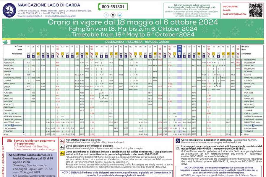 Cliccare per aprire pdf contenente orario dei battelli in navigazione sul lago di Garda valido dal 18 maggio 2024 al 6 ottobre 2024